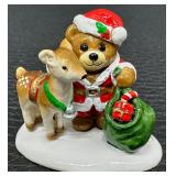Wee Forest Folk - Santa Bear and Deer  T-05 - 1984