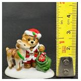 Wee Forest Folk - Santa Bear and Deer  T-05 - 1984