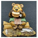 Wee Forest Folk Bears - Lunch on a Log  BB-3 - 1995