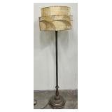 MCM Floor Lamp with Two Tier Lamp Shade