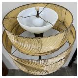 MCM Floor Lamp with Two Tier Lamp Shade