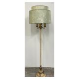 MCM Floor Lamp with Two Tier Lampshade