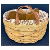 Longaberger Darning Basket with Wood Divider - 1997