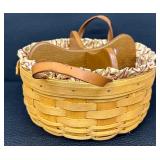 Longaberger Darning Basket with Wood Divider - 1997