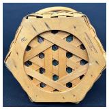 Longaberger Large Christmas Basket with Plaid Liner and Plastic Insert - 1997