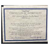 Longaberger Collectors Club J.W. Collection Miniature Two Pie Basket - 1999