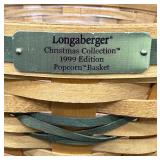 Longaberger Christmas Collection Popcorn Basket with Liner - 1999