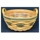 Longaberger Christmas Collection Popcorn Basket with Liner - 1999