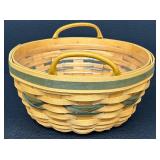 Longaberger Christmas Collection Popcorn Basket with Liner - 1999