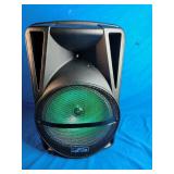 beFree Sound 12" Bluetooth Portable PA Speaker with Lights, Wireless Mic and Stand