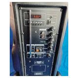 beFree Sound 12" Bluetooth Portable PA Speaker with Lights, Wireless Mic and Stand