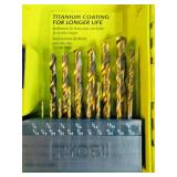 New Ryobi 21 PC. Titanium Drill Bit Set