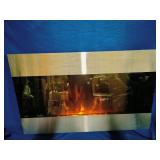 35" Stainless Steel Wall-Mount Electric Fireplace