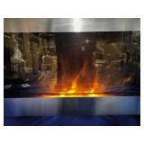 35" Stainless Steel Wall-Mount Electric Fireplace