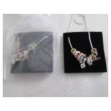 2 June Birthstone Charm Necklaces...