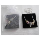 2 June Birthstone Charm Necklaces...