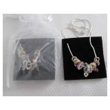 2 June Birthstone Charm Necklaces...