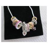 2 June Birthstone Charm Necklaces...