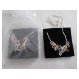 2 June Birthstone Charm Necklaces...