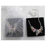 2 June Birthstone Charm Necklaces...