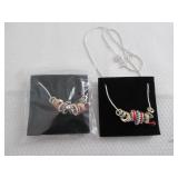 2 July Birthstone Charm Necklaces...