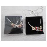 2 July Birthstone Charm Necklaces...