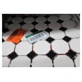 Octagon White with Black Dots Decor...