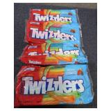 4- 12.4 oz Rainbow Twizzlers...