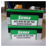 SIERRA 243 WIND 90 gr GAMECHANGER ** LOT OF 2 BOXES