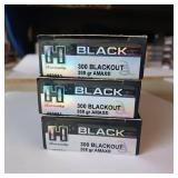 HORNADY 300 BLACKOUT 208 gr AMAX ** LOT OF 3 BOXES