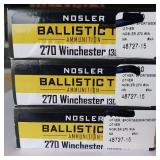 NOSLER BALLISTIC TIP 270 WINCHESTER ** 130 gr ** 3 BOX LOT