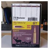 NOSLER BALLISTIC TIP 270 WINCHESTER ** 130 gr ** 3 BOX LOT