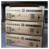 FEDERAL TERMINAL ASCENT PREMIUM 270 WIN ** 136 gr ** 3 BOXES IN THIS LOT