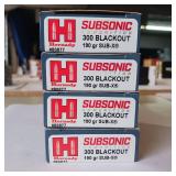 HORNADY SUBSONIC 300 BLACK 190 gr SUB-X ** LOT HAS 4 BOXES