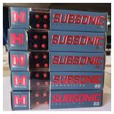 HORNADY SUBSONIC 300 BLACKOUT ** 190 gr SUB-X ** LOT OF 5 BOXES!
