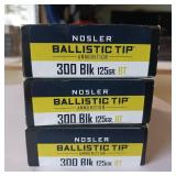 NOSLER BALLISTIC TIP 300 BLACK ** 125 gr BT ** LOT OF 3 BOXES