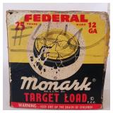 VINTAGE MONARK TARGET LOAD, BY FEDERAL ** 12 gauge (box not full)