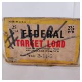 VINTAGE MONARK TARGET LOAD, BY FEDERAL ** 12 gauge (box not full)