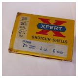 VINTAGE WESTERN X-PERT SHOTGUN SHELLS ** 20 gauge 6 shot
