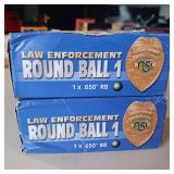 LAW ENFORCEMENT ROUND BALL 1 ** 10 PLASTIC SHOTSHELLS ** 1X.650"