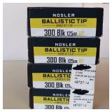 NOSLER BALLISTIC TIP 300 BLACK 125 gr BT ** LOT OF 4 BOXES
