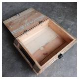 VINTAGE WOODEN AMMO BOX
