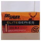 SIG SAUR ELITE SERIES 300 BLACK 120 GR. ** 4 BOXES IN THE LOT!