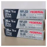 FEDERAL CLASSIC RIFLED SLUG ** 3 BOX LOT