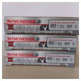 WINCHESTER 20 GAUGE SHOTSHELLS ** 3 BOX LOT
