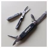 LEATHERMAN MICRA AND VINTAGE SCOUT FOLDABLE KNIFE