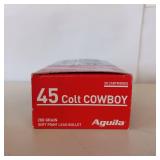 45 Colt Cowboy - one box 50 bullets soft point lead - 200 grain
