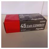 45 Colt Cowboy - one box 50 bullets soft point lead - 200 grain