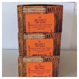 3 Box Lot ** HSM Cowboy Action Cartridges ** 45 Colt ** 250 Grain
