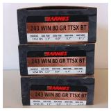 243 80 grain TTSX BT ** lot of 3 boxes